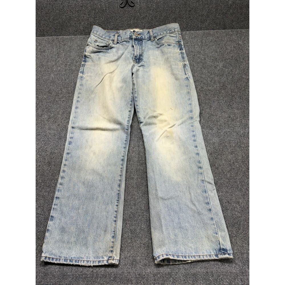 Aeropostale Benton Original Bootcut Jeans Men 31x30 Blue Light Wash Distressed